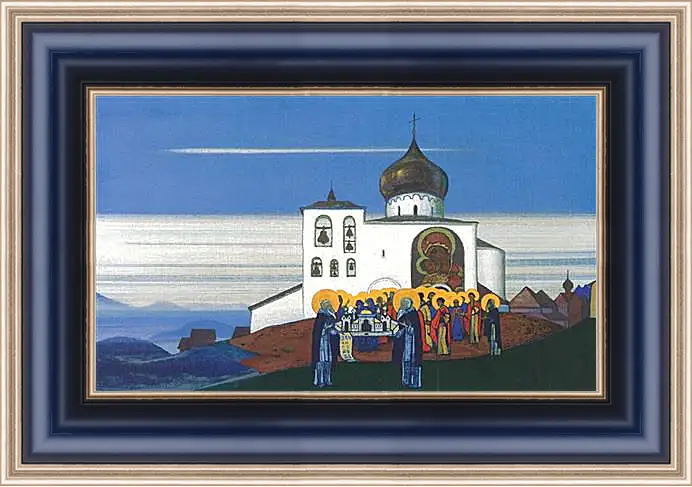Картина в раме - Звенигород. Рерих Николай