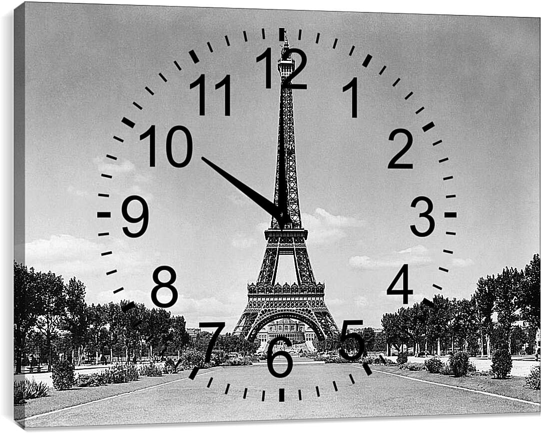 Часы картина - Парк Парижа
