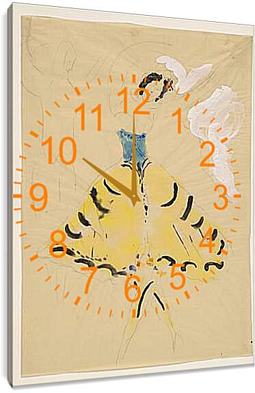 Часы картина - Zemphira, costume design for Aleko (2). (Земфира, дизайн костюмов для Алеко 2) Марк Шагал