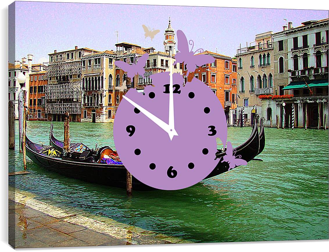 Часы картина - Канал Венеции