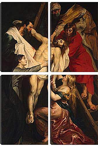 Модульная картина - Descent from the Cross. Питер Пауль Рубенс