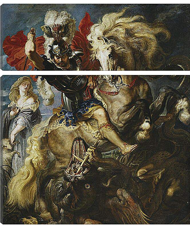 Модульная картина - Битва Святого Георгия с драконом. Питер Пауль Рубенс