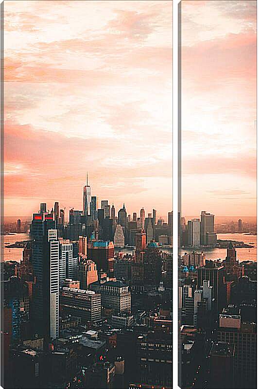 Модульная картина - Манхэттен на рассвете