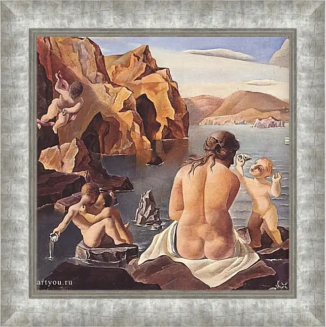 Картина в раме - Venus with Cupids. Сальвадор Дали