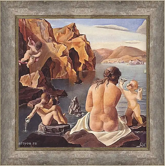 Картина в раме - Venus with Cupids. Сальвадор Дали