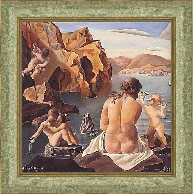 Картина в раме - Venus with Cupids. Сальвадор Дали