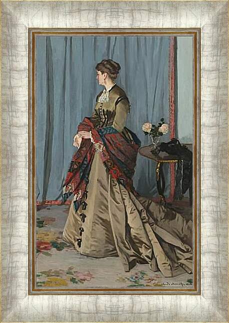 Картина в раме - портрет мадам жадибер. Клод Моне