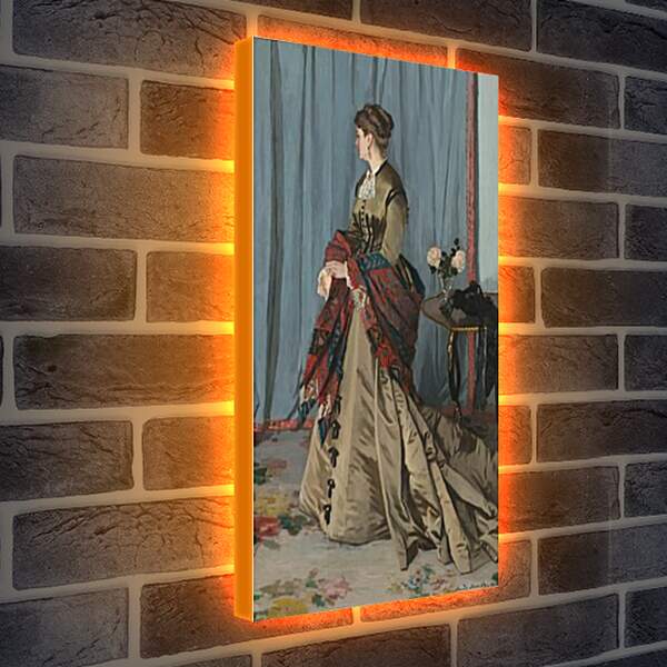 Лайтбокс световая панель - портрет мадам жадибер. Клод Моне