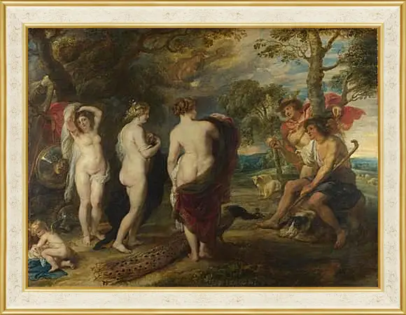 Картина в раме - The Judgement of Paris. Питер Пауль Рубенс