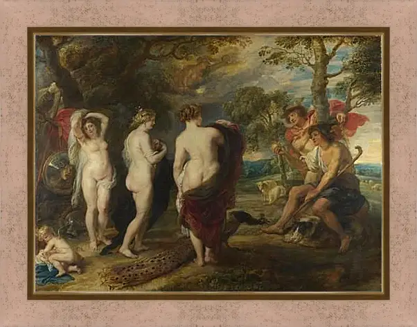 Картина в раме - The Judgement of Paris. Питер Пауль Рубенс