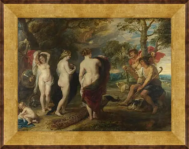 Картина в раме - The Judgement of Paris. Питер Пауль Рубенс