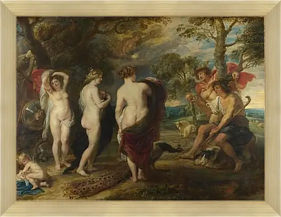 Картина в раме - The Judgement of Paris. Питер Пауль Рубенс