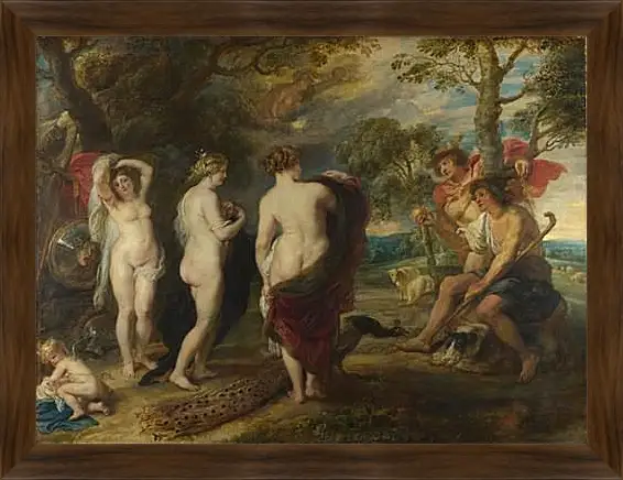 Картина в раме - The Judgement of Paris. Питер Пауль Рубенс