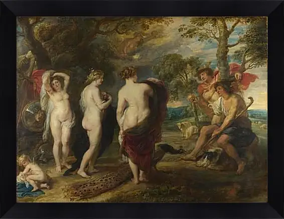 Картина в раме - The Judgement of Paris. Питер Пауль Рубенс