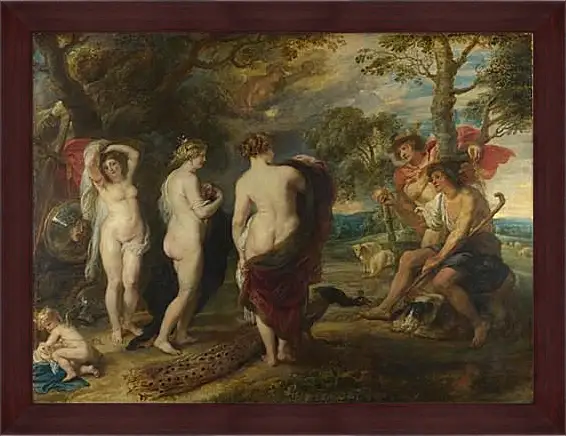 Картина в раме - The Judgement of Paris. Питер Пауль Рубенс