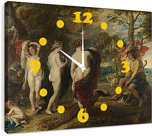 Часы картина - The Judgement of Paris. Питер Пауль Рубенс