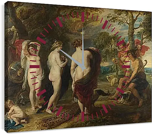 Часы картина - The Judgement of Paris. Питер Пауль Рубенс