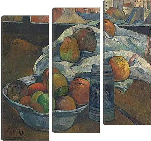 Модульная картина - Bowl of Fruit and Tankard before a Window. Поль Гоген