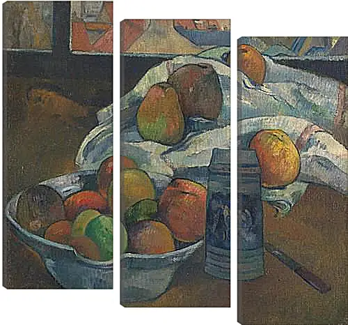 Модульная картина - Bowl of Fruit and Tankard before a Window. Поль Гоген