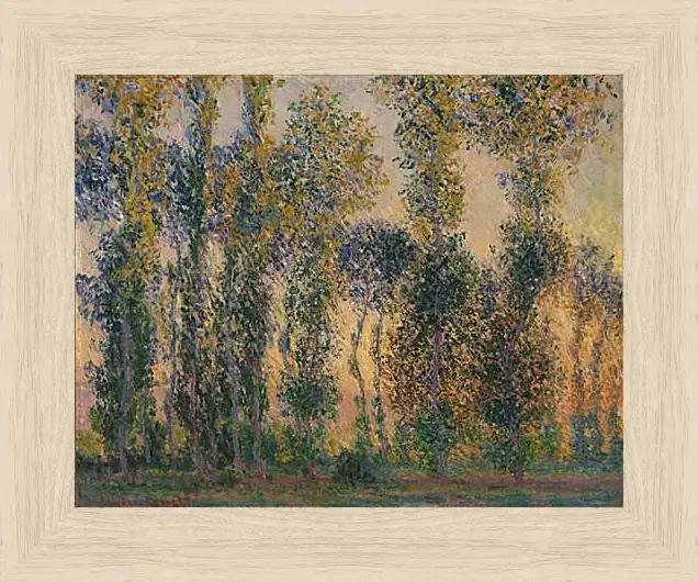 Картина в раме - Poplars at Giverny, Sunrise. Клод Моне