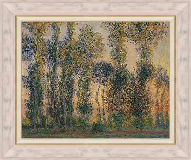 Картина в раме - Poplars at Giverny, Sunrise. Клод Моне