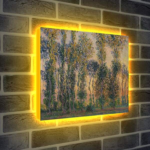 Лайтбокс световая панель - Poplars at Giverny, Sunrise. Клод Моне