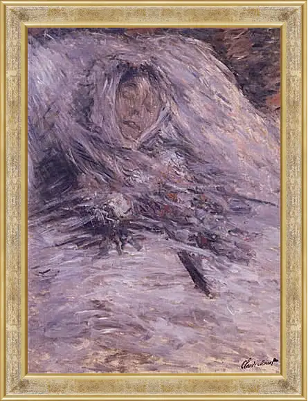 Картина в раме - Camille Monet on Her Deathbed. Клод Моне