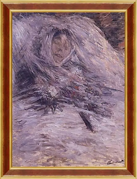 Картина в раме - Camille Monet on Her Deathbed. Клод Моне