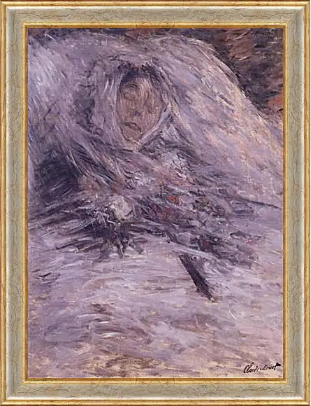 Картина в раме - Camille Monet on Her Deathbed. Клод Моне