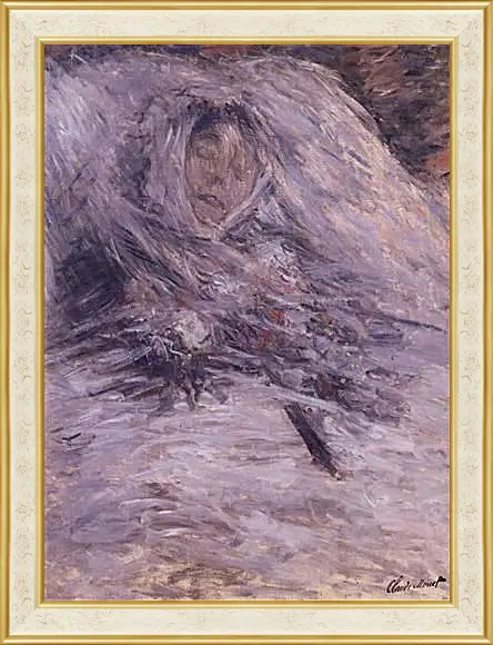 Картина в раме - Camille Monet on Her Deathbed. Клод Моне