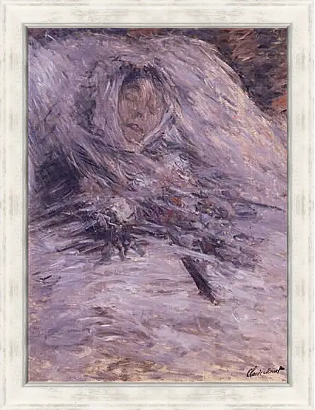 Картина в раме - Camille Monet on Her Deathbed. Клод Моне