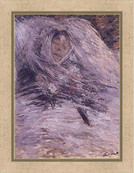 Картина в раме - Camille Monet on Her Deathbed. Клод Моне