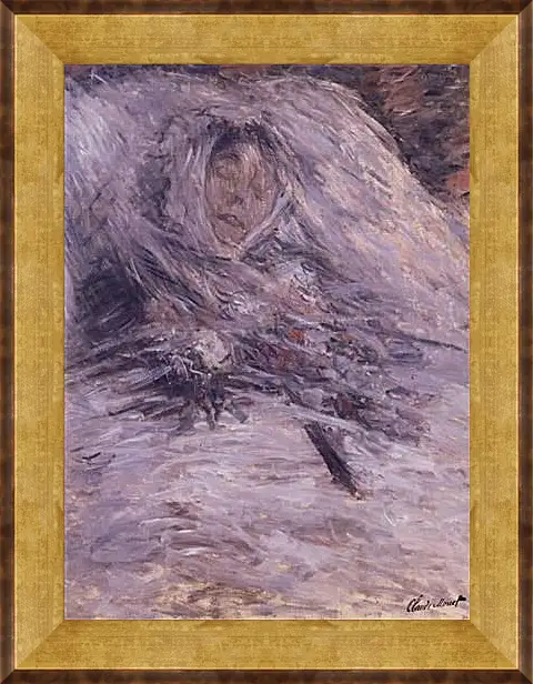 Картина в раме - Camille Monet on Her Deathbed. Клод Моне