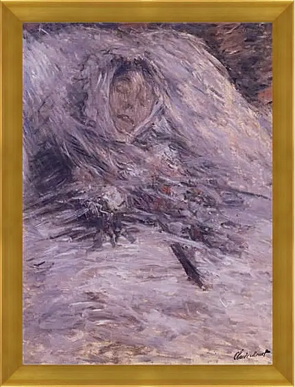 Картина в раме - Camille Monet on Her Deathbed. Клод Моне