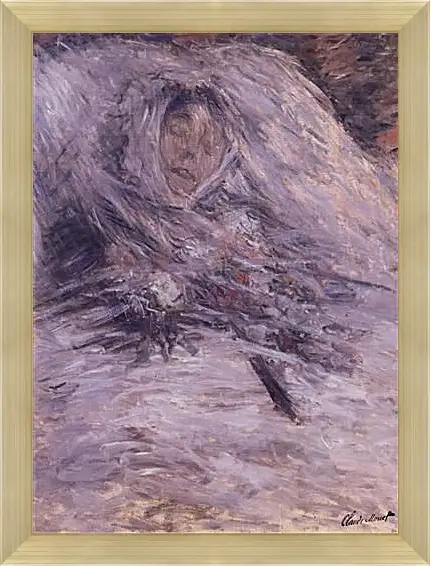 Картина в раме - Camille Monet on Her Deathbed. Клод Моне