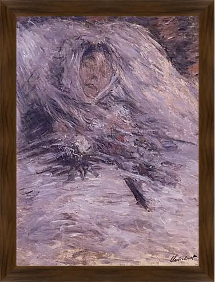 Картина в раме - Camille Monet on Her Deathbed. Клод Моне