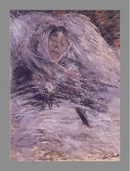 Картина в раме - Camille Monet on Her Deathbed. Клод Моне