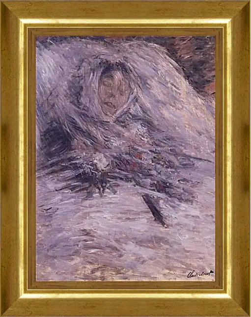 Картина в раме - Camille Monet on Her Deathbed. Клод Моне