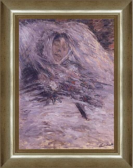 Картина в раме - Camille Monet on Her Deathbed. Клод Моне