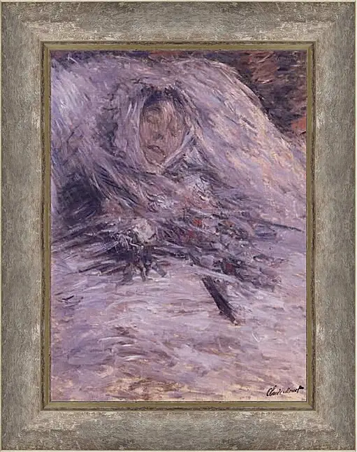 Картина в раме - Camille Monet on Her Deathbed. Клод Моне