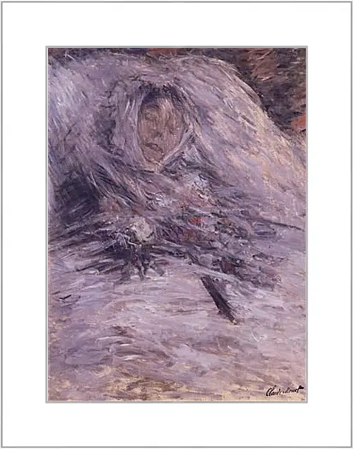 Картина в раме - Camille Monet on Her Deathbed. Клод Моне