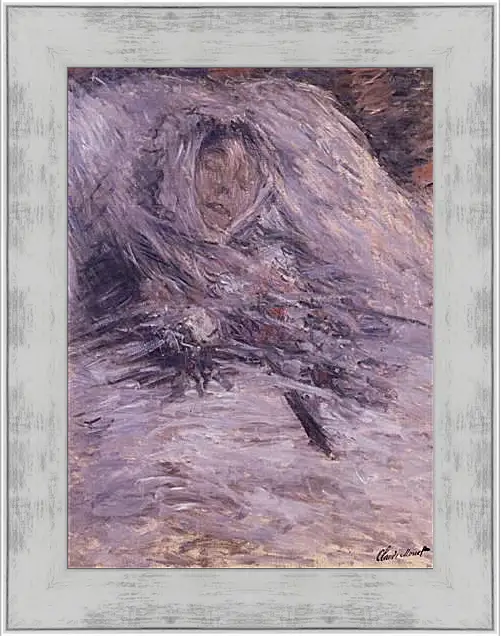 Картина в раме - Camille Monet on Her Deathbed. Клод Моне