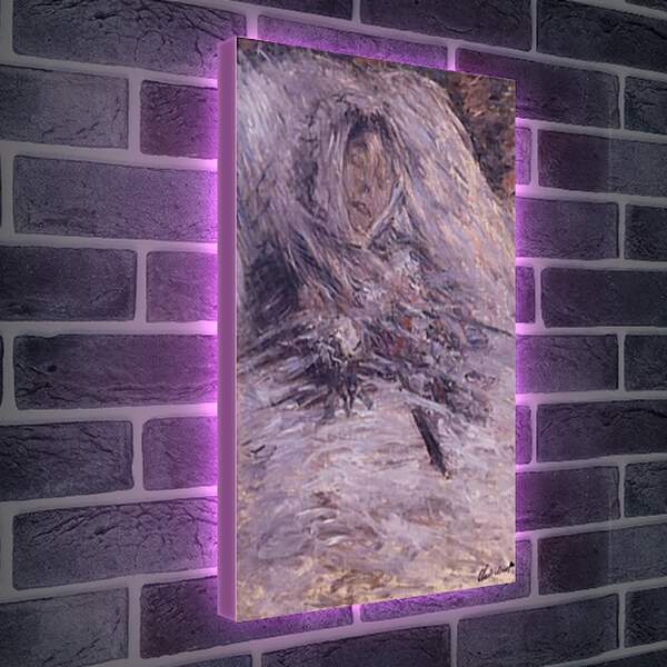 Лайтбокс световая панель - Camille Monet on Her Deathbed. Клод Моне