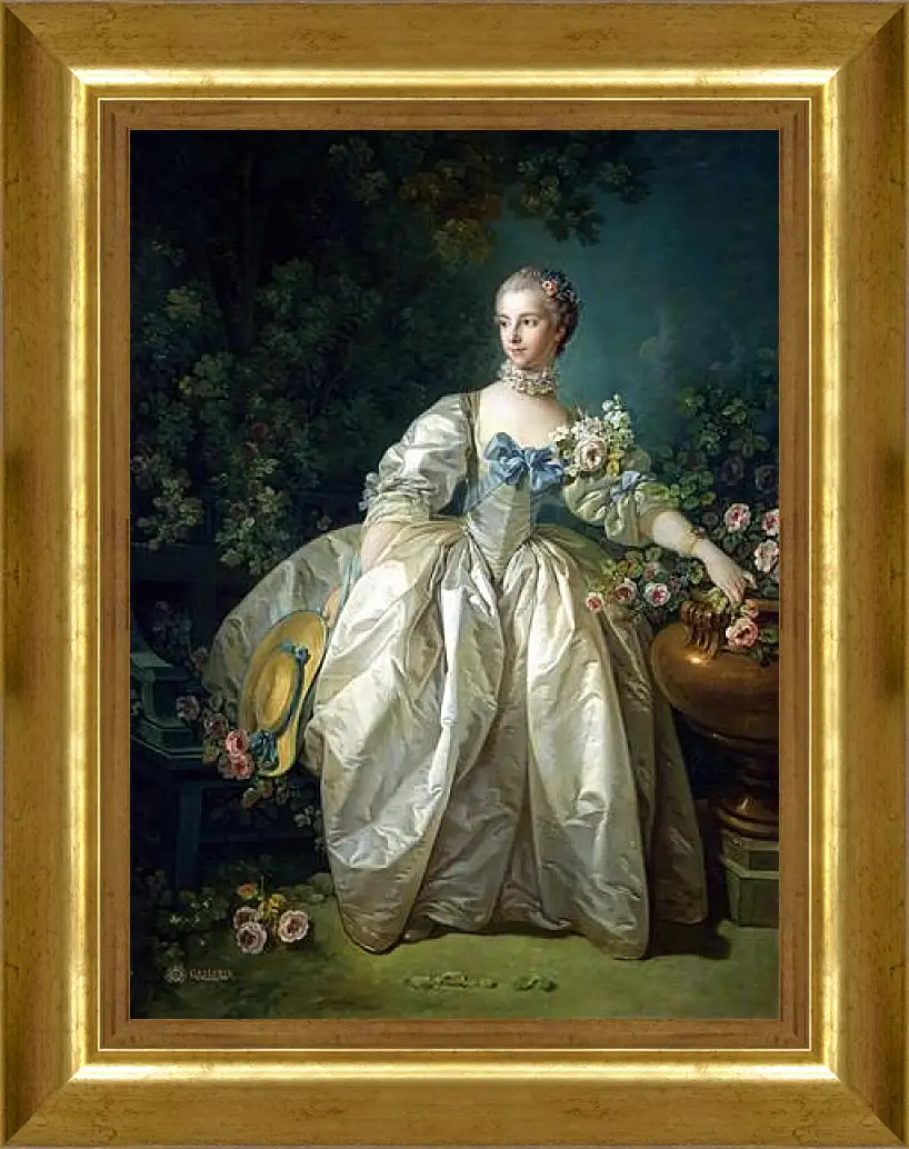 Картина в раме - Madame Bergeret. Франсуа Буше