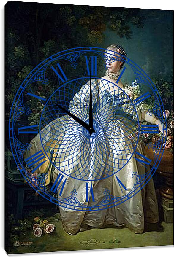 Часы картина - Madame Bergeret. Франсуа Буше