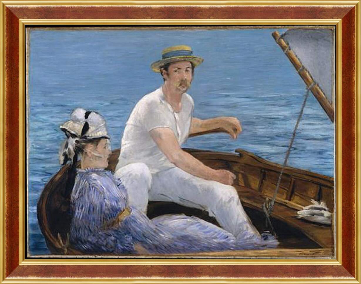 Картина в раме - В лодке. Эдуард Мане
