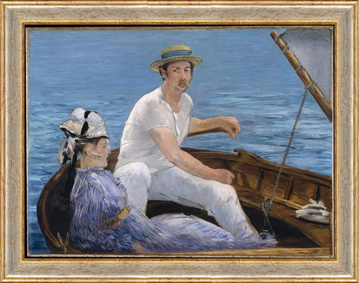 Картина в раме - В лодке. Эдуард Мане