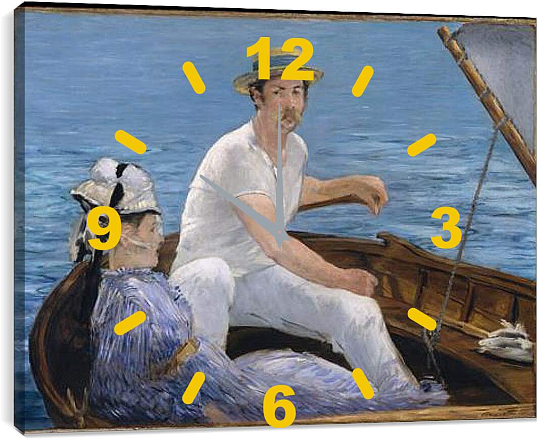 Часы картина - В лодке. Эдуард Мане