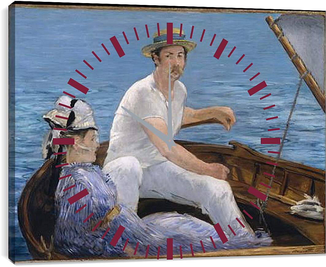 Часы картина - В лодке. Эдуард Мане