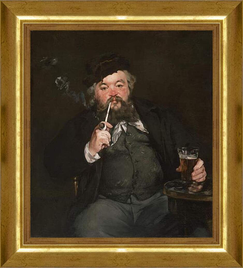 Картина в раме - Кружка пива. Эдуард Мане